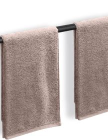 Bathroom Towel Bar, 24 Inch Towel Racks for Bathroom Wall Mounted, Heavy Duty Hand Towel Holder Organizer, Modern Home Decor Towel Rod, Matte Black Single Bar